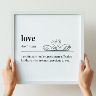 Liebe Definition Swans Poster