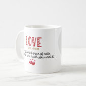 LIEBE-Definition und Foto für benutzerdefinierte H Kaffeetasse (Vorderseite Links)