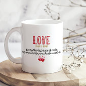 LIEBE-Definition und Foto für benutzerdefinierte H Kaffeetasse
