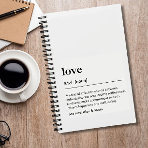 Liebe Definition Wedding Journal Notizblock