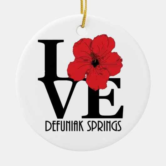 LIEBE DeFuniak Springs Keramik Ornament (Vorne)