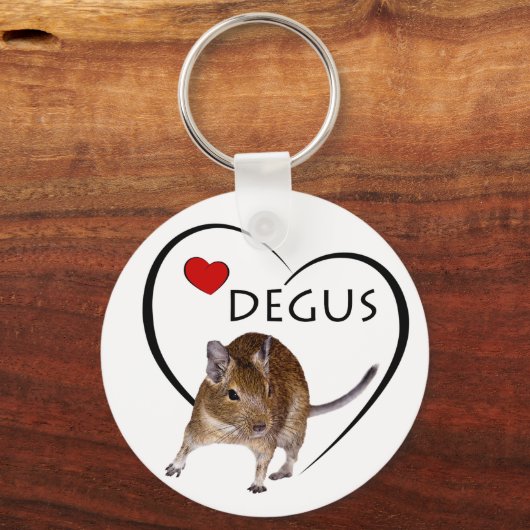 Liebe Degus Keyring Schlüsselanhänger (Vorderseite)