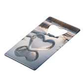 Liebe Dein eiskaltes Herz Geldbeutel Flaschenöffner (Rückseite Schrägansicht)