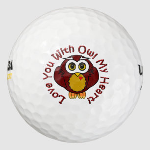 Liebe dein Herz mit Owl! -Eule Golfball