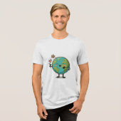Liebe Dein Planet Tri-Blend Shirt (Vorderseite voll)