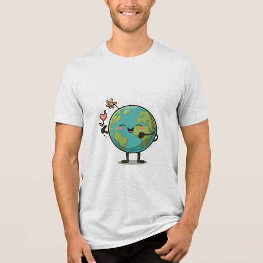 Liebe Dein Planet Tri-Blend Shirt (Vorderseite)