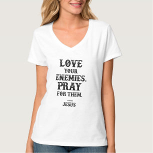 Liebe Deine Feinde Jesus Retro Vintag Christlich T-Shirt