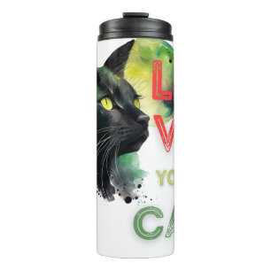 Liebe deine Katze  Thermosbecher