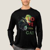 Liebe deine Katze Tri-Blend Shirt (Vorderseite)