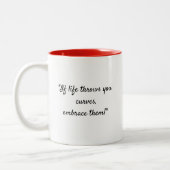 "Liebe Deine Krümmer" Zweifarbige Tasse (Links)