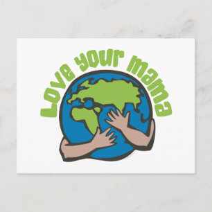 Liebe Deine Mama Planet-Erdumgebung Recycle Postkarte