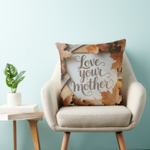 Liebe Deine Mutter Luxus Herbstblätter Premium Kun Kissen