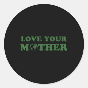 Liebe Deine Mutter Vintage Umweltfreundlich Runder Aufkleber