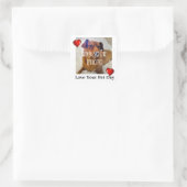 Liebe Deinen Haustier-Tag Quadratischer Aufkleber (Tasche)