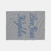 Liebe deinen Nachbarn Fleecedecke (Vorderseite (Horizontal))