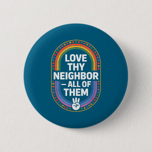 Liebe Deinen Nächsten Alle Von Ihnen Retro Vintage Button