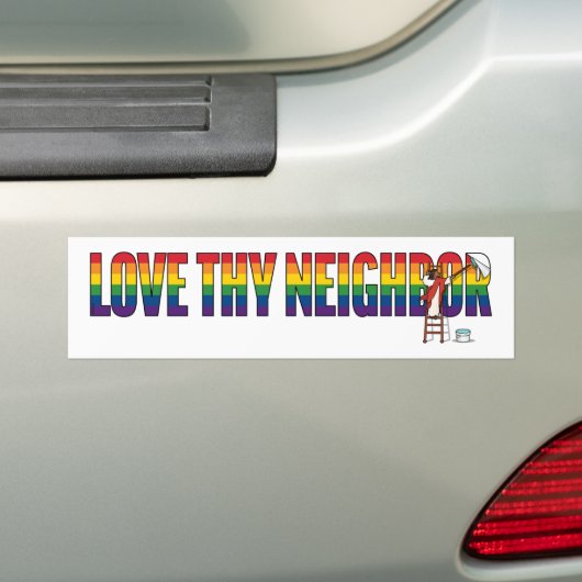 Liebe Deinen Nächsten Autoaufkleber (Auf Auto)