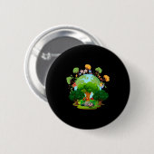 Liebe deinen Planeten Mutter Erde T-Shirt Button (Vorne & Hinten)