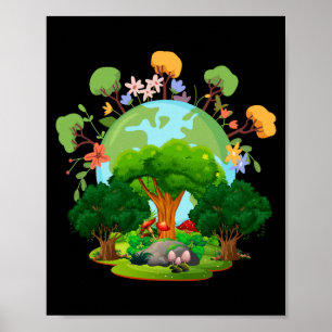 Liebe deinen Planeten Mutter Erde T-Shirt  Poster