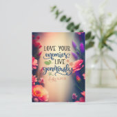 Liebe deiner Feinde Postkarte (Stehend Vorderseite)