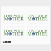Liebe deiner Mutter Rechteckiger Aufkleber (Blatt)