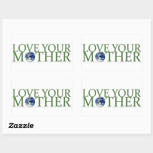 Liebe deiner Mutter Rechteckiger Aufkleber (Blatt)