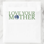 Liebe deiner Mutter Rechteckiger Aufkleber (Tasche)