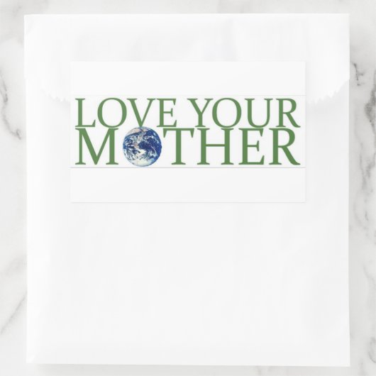 Liebe deiner Mutter Rechteckiger Aufkleber (Tasche)