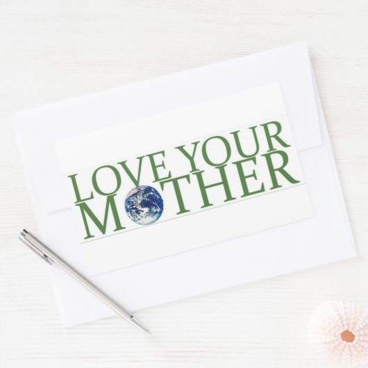 Liebe deiner Mutter Rechteckiger Aufkleber (Umschlag)