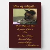 Liebe deines Nachbarplatzes Fotoplatte (Vorderseite)