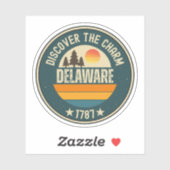 Liebe Delaware - Niedlich DE Staat Souvenir ( Aufkleber (Blatt)