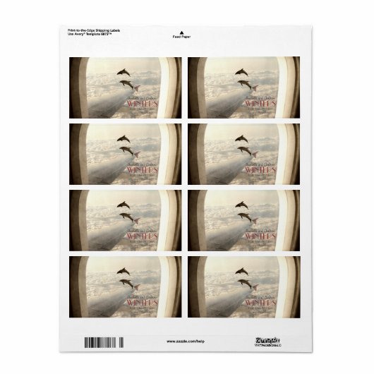 Liebe Delphine-Adressetikett (Vorne)