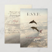 Liebe Delphine - Hochzeit RSVP Karte (Vorne/Hinten)