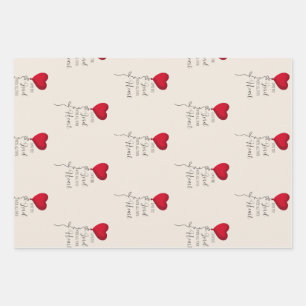 Liebe den Herrn & Herzballon Geschenkpapier Set