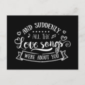 Liebe, Denken Sie an Sie, Miss Sie, Hochzeit Postkarte (Vorderseite)