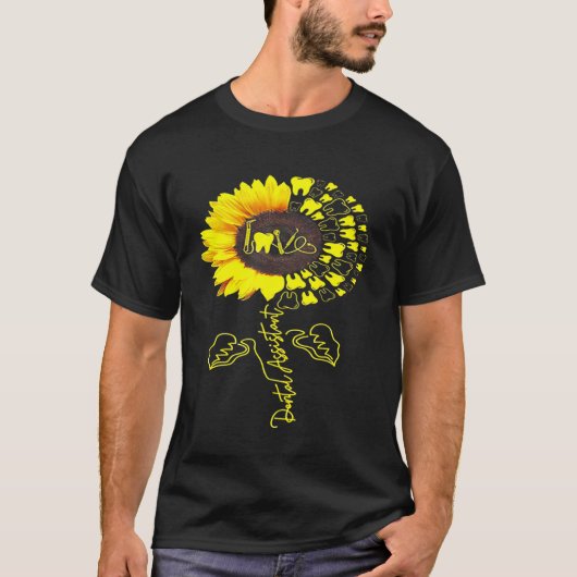 Liebe Dental Assistant Sonnenblume T-Shirt (Vorderseite)