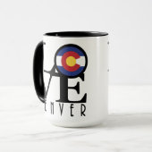 LIEBE Denver Colorado 15oz Tasse (Vorderseite Links)