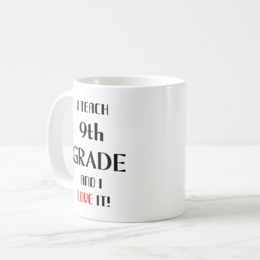Liebe der 9. Klasse Kaffeetasse (Vorderseite Links)