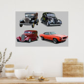 Liebe der alten klassischen Autos Poster (Küche)
