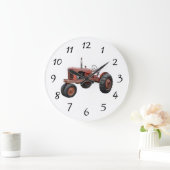Liebe der alten, rauschigen Traktoren Große Wanduhr (Zuhause)