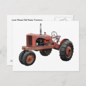 Liebe der alten, rauschigen Traktoren Postkarte (Vorne/Hinten)
