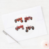 Liebe der alten roten Traktoren Runder Aufkleber (Umschlag)