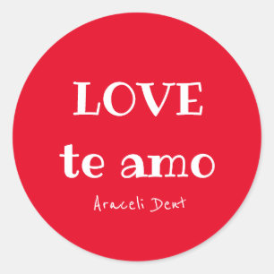 LIEBE der amo Classic Round Stickers