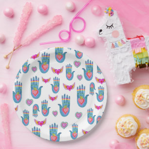 Liebe der Aquarellfarben Pappteller