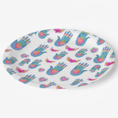 Liebe der Aquarellfarben Pappteller (Schrägansicht)