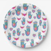 Liebe der Aquarellfarben Pappteller (Vorderseite)