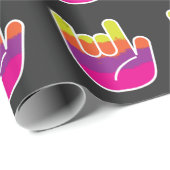 Liebe der ASL-Zeichen-Spracheni Sie gefärbte Geschenkpapier (Rolleneckpunkt)