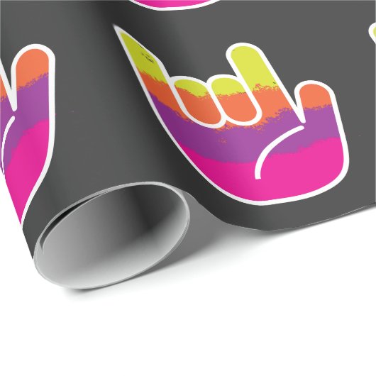 Liebe der ASL-Zeichen-Spracheni Sie gefärbte Geschenkpapier (Rolleneckpunkt)