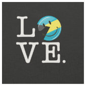 Liebe der Bahamas-Insel-Stolz Stoff (Nahaufnahme)