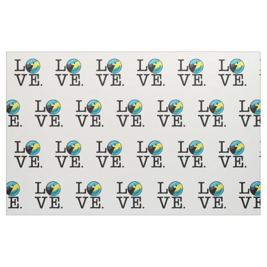 Liebe der Bahamas-Insel-Stolz Stoff (Fat Quarter (45,7 x 55,9 cm))